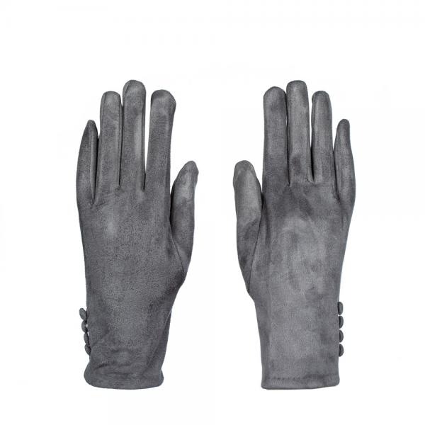 Дамски ръкавици Nika сив цвят, 3 - Kalapod.bg